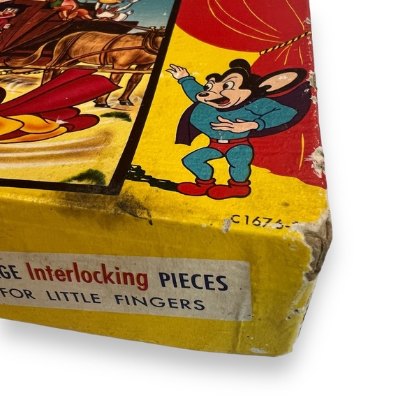 VTG 1956 CBS Televisions Mighty Mouse‎ Playhouse Terry Toon Picture Puzzle - Picture 6 of 13